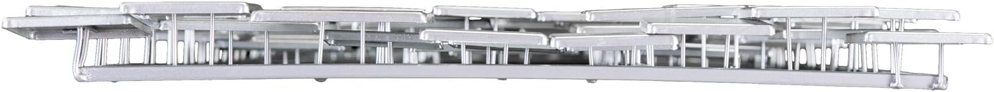 SEI Furniture Wavson Wall Sculpture, Geometric 3D Design, Unique Mounting Wall Art, Silver, 47.00" x 2.25"