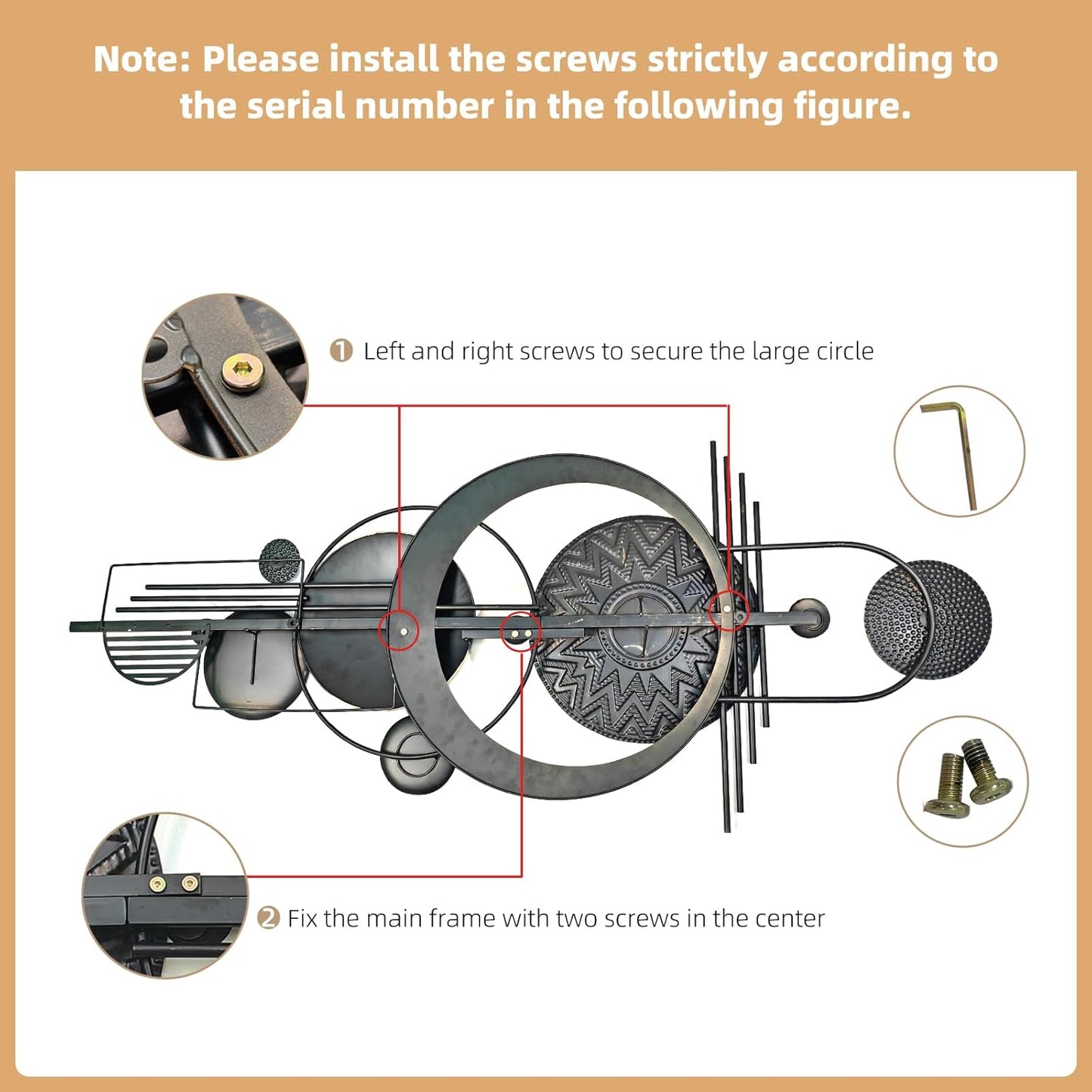 ERMOFAV Wall Decor,Modern Creative Metal Geometric Circular Decor Wall Art, 59x24 In Large 3D Textured Metal Wall Sculptures, Living Room Bedroom Den Aesthetic Wall Art Decor