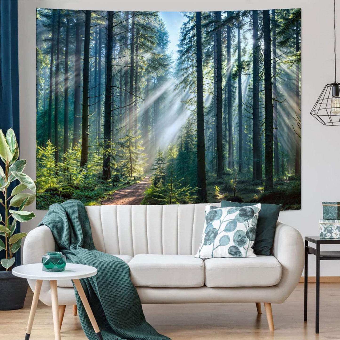 Yeoiat Nature Forest Tapestry Trees Wall Tapestry Landscape Tapestries for Bedroom Living Room 3D Print Wall Art Tapestries Nature Forest 70×90 Inches