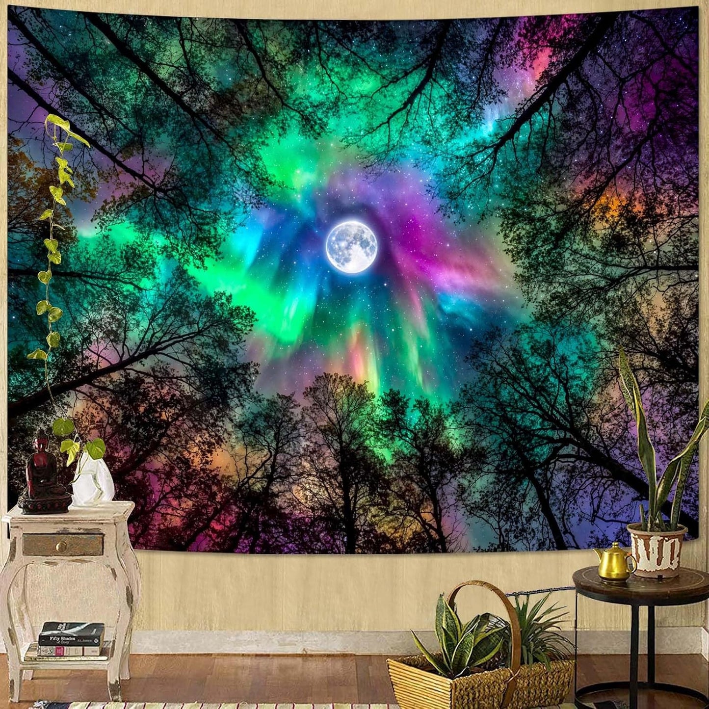 Yeoiat Nature Forest Tapestry Trees Wall Tapestry Landscape Tapestries for Bedroom Living Room 3D Print Wall Art Tapestries Nature Forest 70×90 Inches