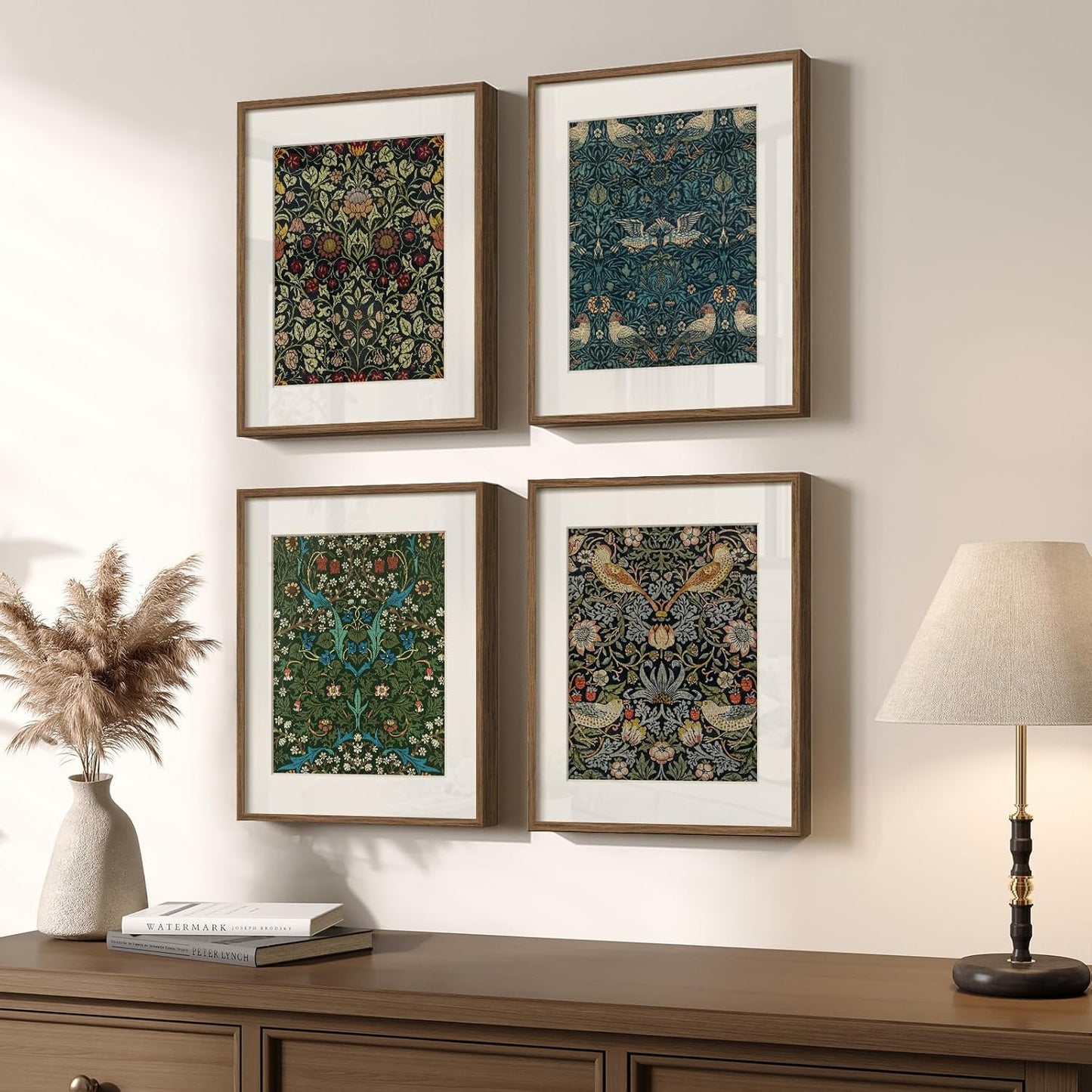 Framed Matisse Abstract Neutral Wall Art, 5 Piece Large Beige Canvas Prints Set, Modern Minimalist Geometric Botanical Paintings for Living Room, Bedroom, Hallway, Home Office, Guest Room