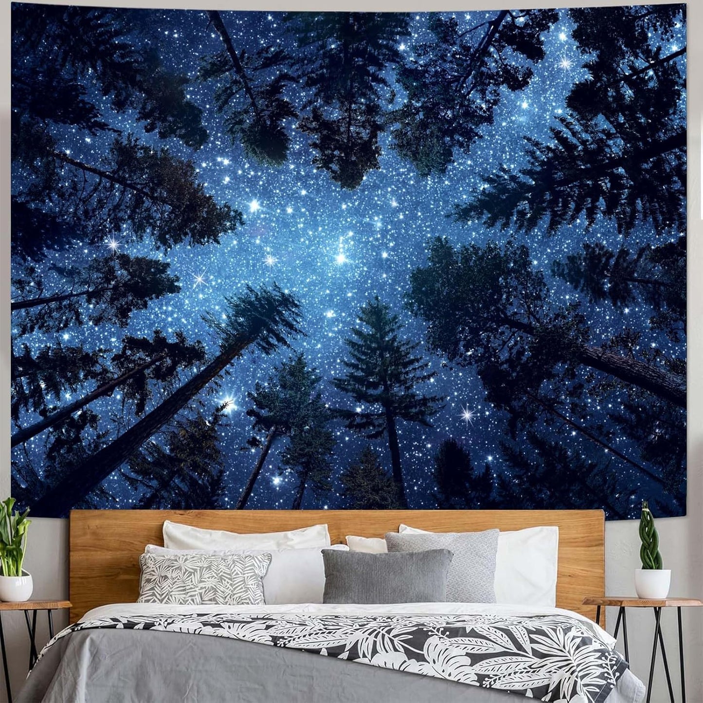 Yeoiat Nature Forest Tapestry Trees Wall Tapestry Landscape Tapestries for Bedroom Living Room 3D Print Wall Art Tapestries Nature Forest 70×90 Inches